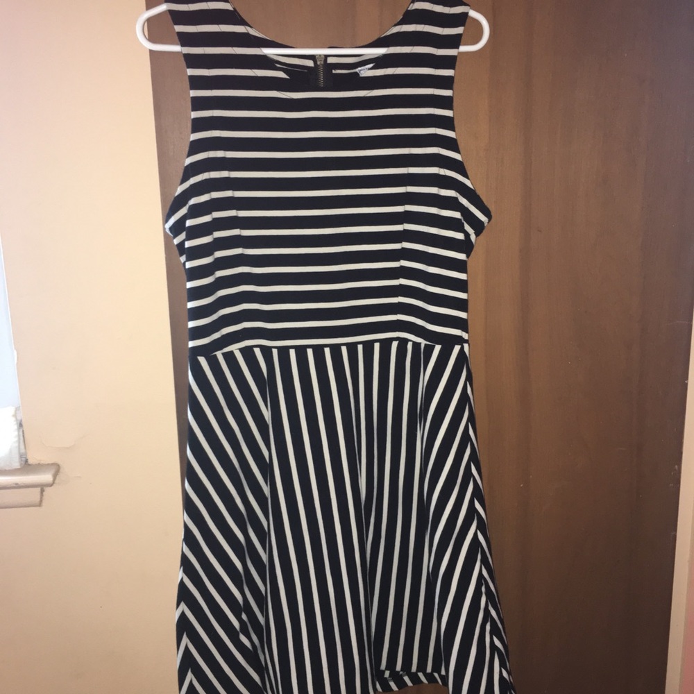 Black and White Striped Dress